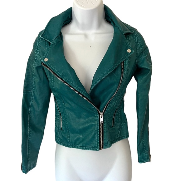 Blank NYC Teal Moto Jacket Size S - Picture 7 of 9